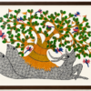 Nature & Wisdom | Handmade Gond Tribal Painting