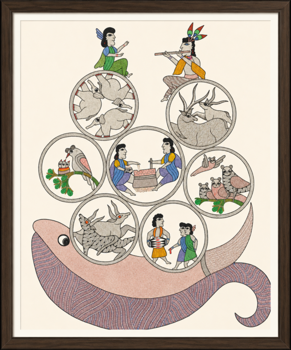 pic6 Life Journey Gond Art | Traditional Tribal Folk Painting