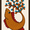 Tree of Life Fish Gond Art | Traditional Tribal Folk Painting